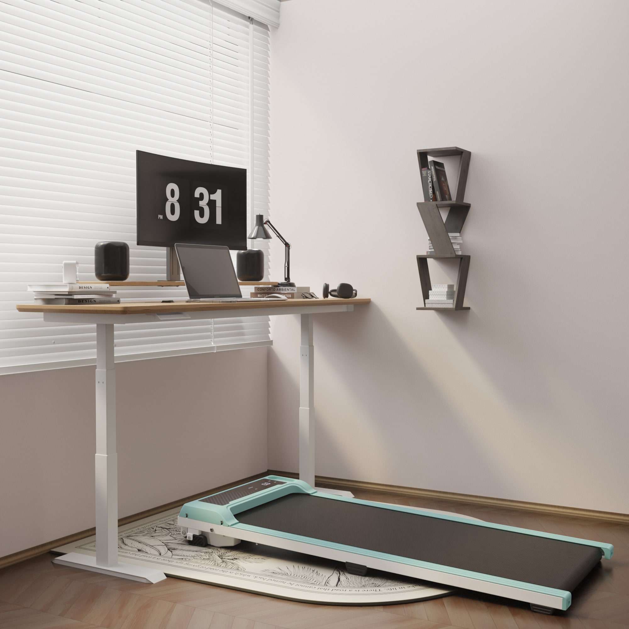 Walking Pad Under Desk Treadmill,Portable Small Treadmills For Home And Office,Super Quiet Motorized Walking Jogging Running Machine With Remote Control_voghion.com